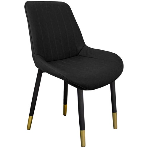 Silla Comedor Tapizada Vintage Elegante Restaurante Kit 2pzs Negro