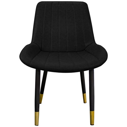 Silla Comedor Tapizada Vintage Elegante Restaurante Kit 2pzs Negro