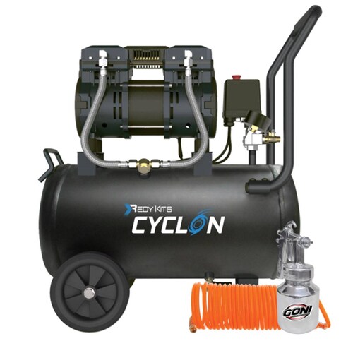 Compresor Ciclon 24l 20HP + Pistola + Manguera Pintar Goni