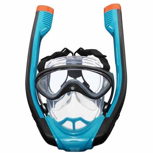 Máscara De Buceo Snorkel Doble Tubo Cara Completa Bestway 