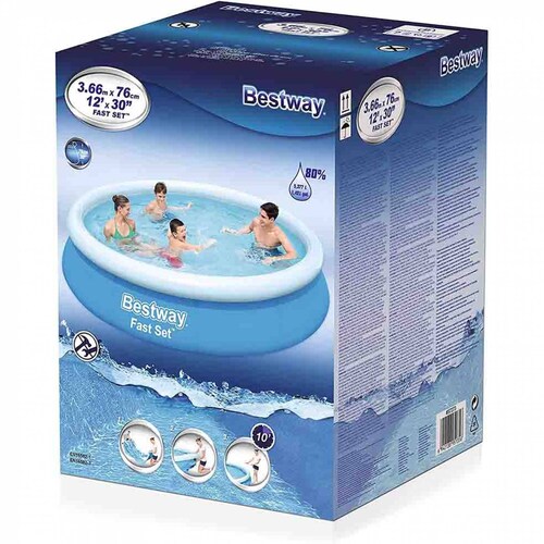 Alberca Inflable Redonda 366x76cm Familiar Jardin Bestway