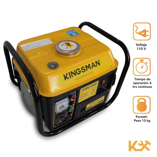 Generador Electrico Portatil 110v 1000w 2.0 hp KING1000 Kingsman 