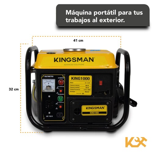 Generador Electrico Portatil 110v 1000w 2.0 hp KING1000 Kingsman 