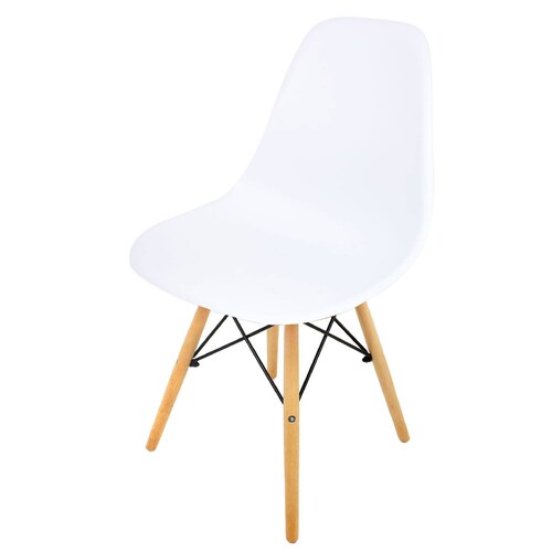 Silla Tipo Eames Tulip Madera Moderna Comedor Restaurante Blanco Multicolor