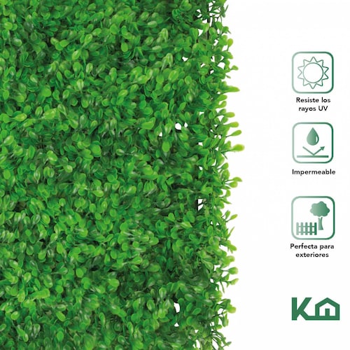 Follaje Artificial Sintetico Muro Verde 60x40cm Pared Bardas 