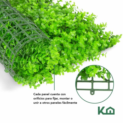 Follaje Artificial Sintetico Muro Verde 60x40cm Bardas Pared 