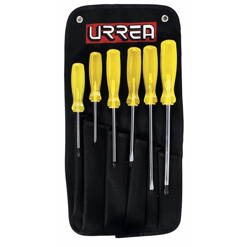 Juego de 6 destornilladores ámbar combinado 9600G Urrea