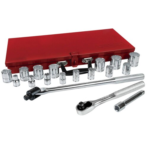 Juego de 19 dados y accesorios en pulgadas 1/2" 54120 Urrea