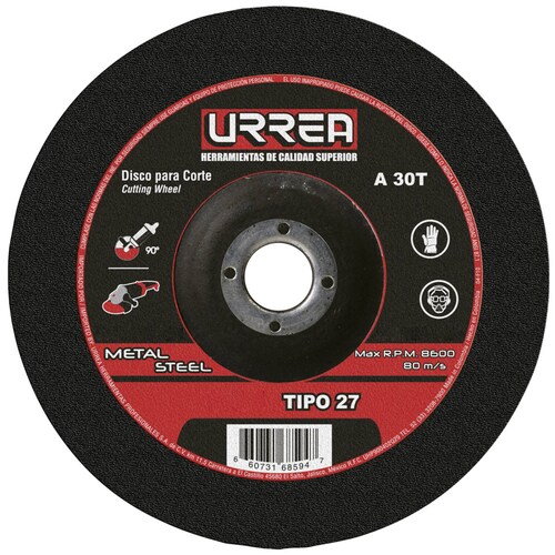 Disco T/27 Metal 9x1/4 e/pes U779 Urrea 