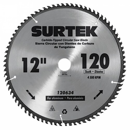 Disco Para Sierra Circular 7 1/4in 60 Dientes 120603 Surtek 