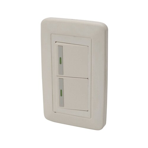 Apagador Doble Línea Europa 15a 127v Surtek 136564 
