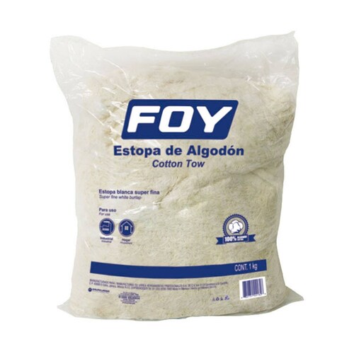 Estopa Sueve De Algodón 1 Kg En Bolsa Foy 