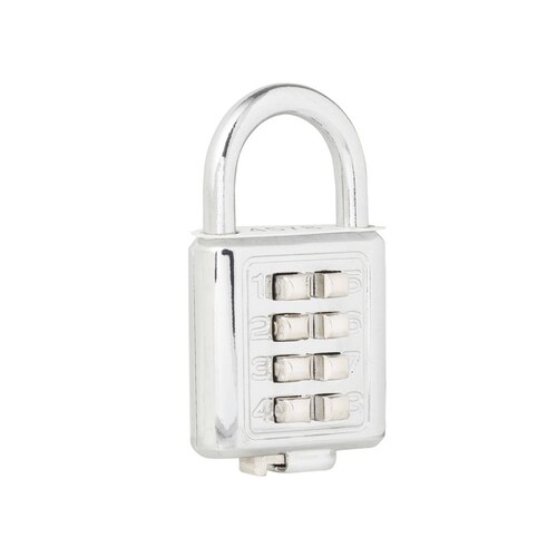 Candado Digital Corto 40 Mm Cromo Brillante C27c40 Lock 