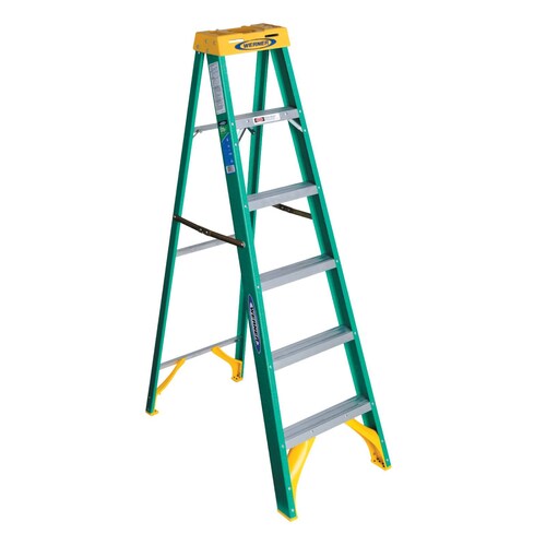Escalera Tijera fibra vidrio tipoii 102kg 8 escalones Werner 