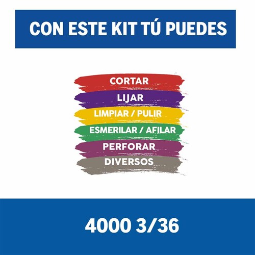 Rectificadora Mototool 4000 Aditamento + 36 Accesorio Dremel 