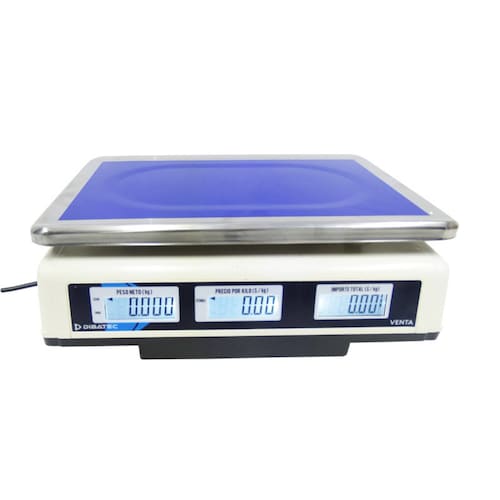 Bascula Venta Cap. 40 kg Plato Acero Inoxidable Dibatec