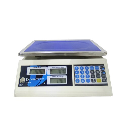 Bascula Venta Cap. 40 kg Plato Acero Inoxidable Dibatec