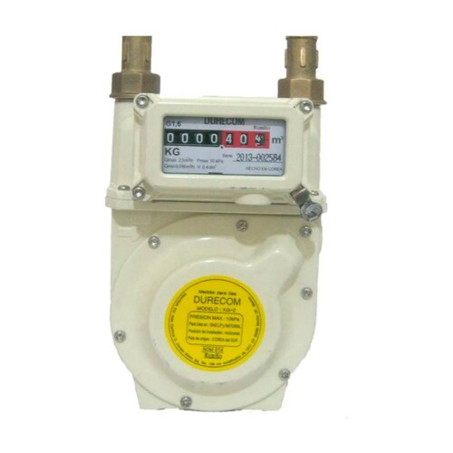 Medidor Gas 3Kg Aluminio 3M3 HR Blanco KG 3 Cms