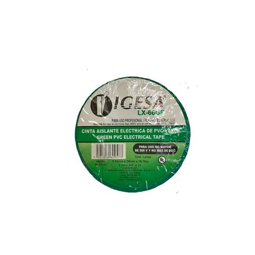 Cinta Aislante Color Verde Igesa