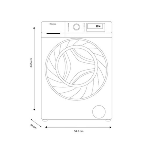 Lavadora secadora Hisense 15 Kg Serie PureJet WDQY1514