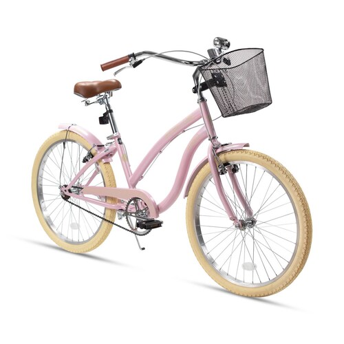 Bicicleta Urbana Retro R24 Chic Chic Aluminio Rosa Turbo