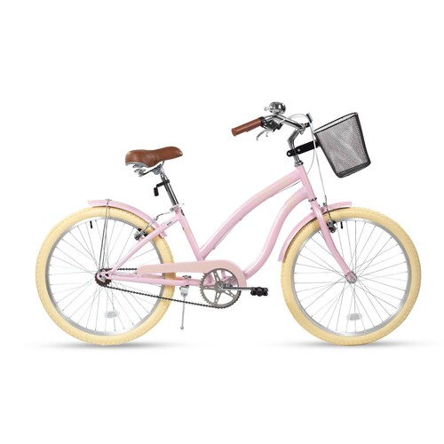 Bicicleta Urbana Retro R24 Chic Chic Aluminio Rosa Turbo