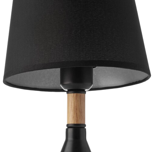 Lámpara De Mesa Metal Con Tela Pantalla Tipo Tela Decolamp