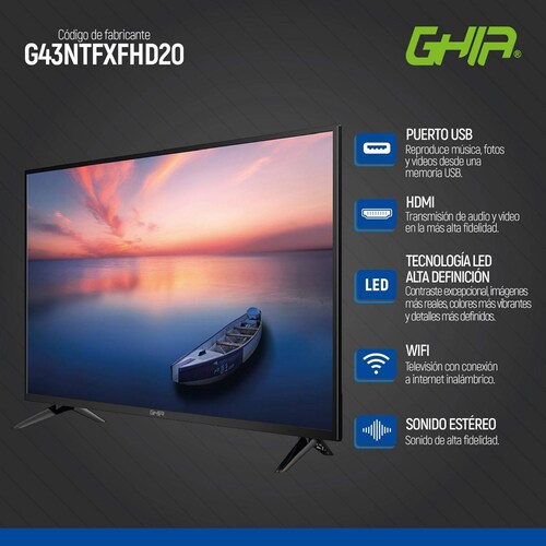 Smart TV Ghia 43 Pulgadas LED Full HD G43NTFXFHD20