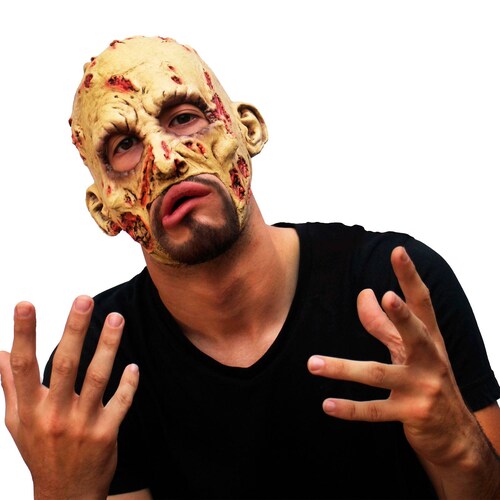 Máscara de Halloween Zombie Desgarrado Látex Terror