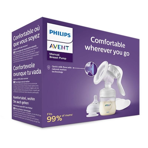 Philips Avent Set básico de extractor de leche manual: sacaleches sin BPA  de extracción sencilla con una sola mano y biberón de leche (modelo  SCF430/16) : : Bebé