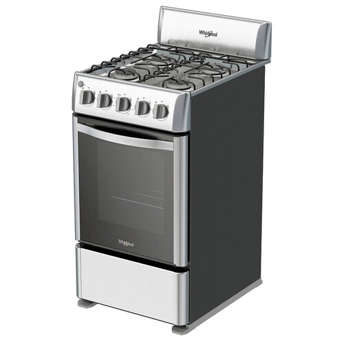 Estufa 20 Pulgadas Acero inoxidable 4 Quemadores Whirlpool