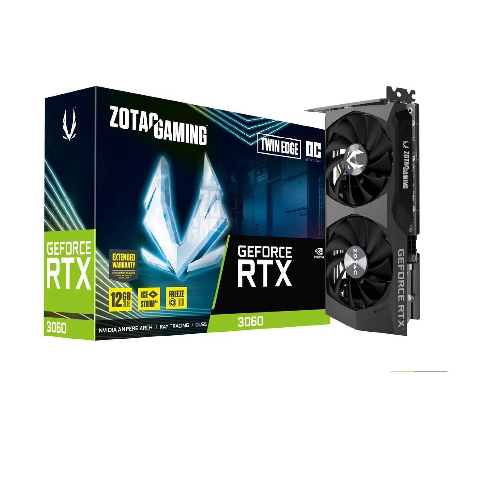 Nvidia Tarjeta Grafica RTX 3060 12GB GeForceTwin Edge ZOTAC