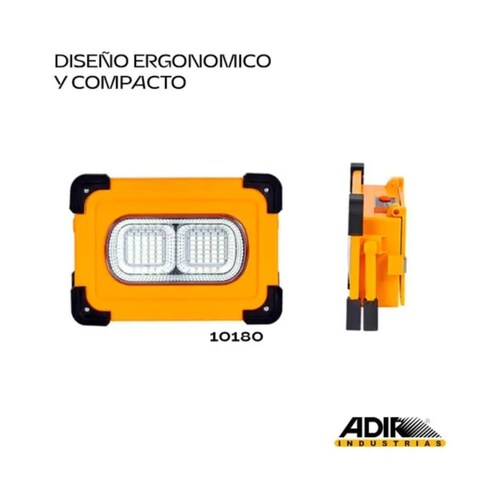 Reflector Led Portátil Recargable C Panel Solar 10180 Adir