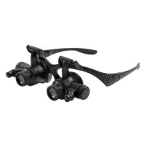 Lupa Tipo Gafas Con 4 Aumentos Luz Led Ajustable Verden