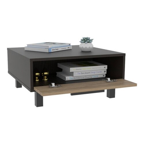 Mesa De Centro C puerta Melamina 15mm Diecsa Kaia Chocolate