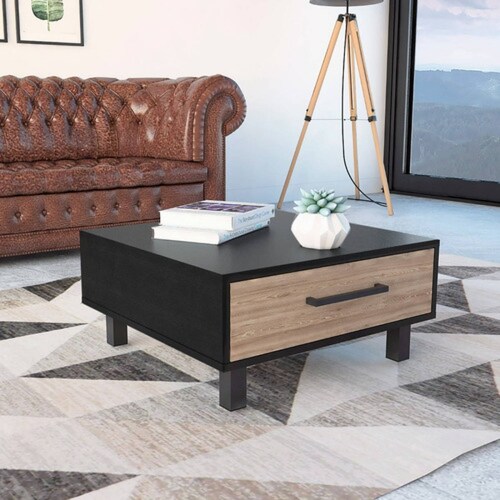 Mesa De Centro C puerta Melamina 15mm Diecsa Kaia Chocolate