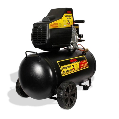 Compresor de Aire Manómetro 3 HP 50 Litros 1700 W Mikels