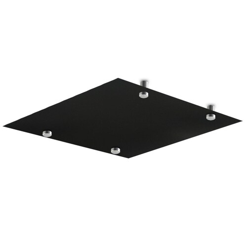 Calefactor de Panel infrarrojo en Aluminio para Techo, Ontario Wave Black Cloud de 450W 59x59cm, Mod: 381CaSol-TN
