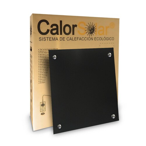 Calefactor de Panel infrarrojo en Aluminio para Techo, Ontario Wave Black Cloud de 450W 59x59cm, Mod: 381CaSol-TN
