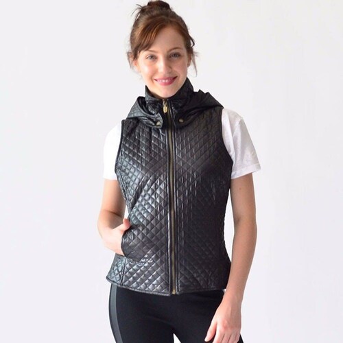 CHALECO CASUAL DAMA NEGRO MEDIANO