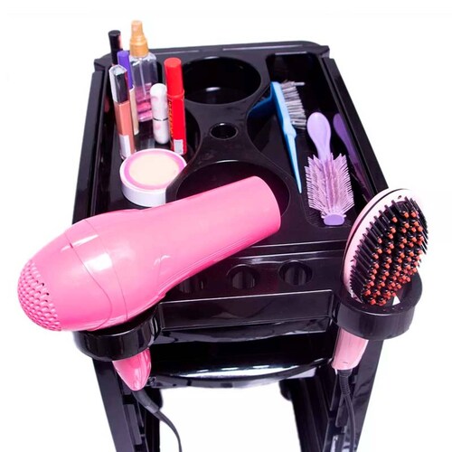 Mesa Auxiliar Kit 2 Muebles Barberia De Belleza Con Ruedas Mesa Estetica