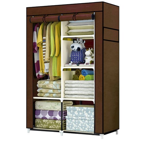 Closet Organizador Ropa Armario Zapatera Entrepaños Cafe
