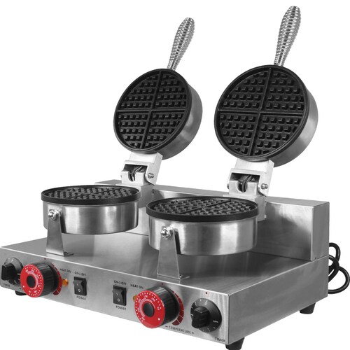 Waflera Industrial 2 Parrillas 2000 W Acero Inoxidable Antiadherente Teflon Doble Calefaccion Gutstark