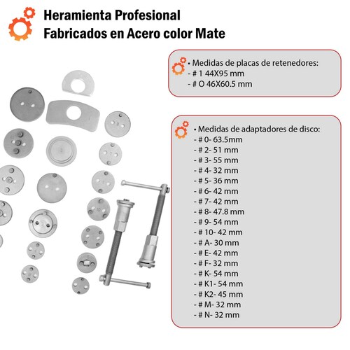  Calibrador de Frenos Opresor Piston para Frenos y Balatas  Automotriz Gutstark