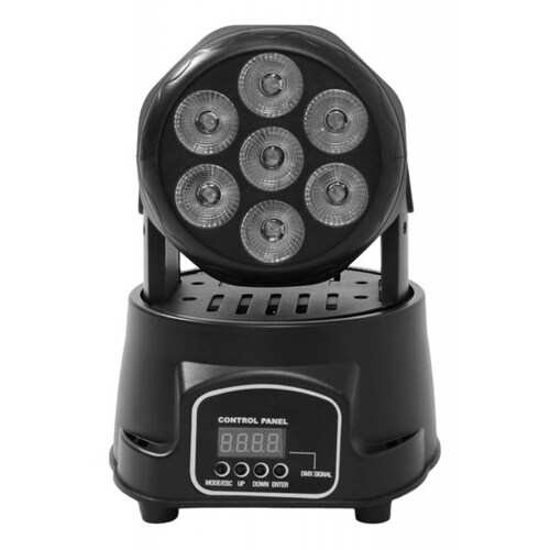 Cabeza Movil Robotica 7 Leds 2 Piezas Giratorio Luces Fiesta