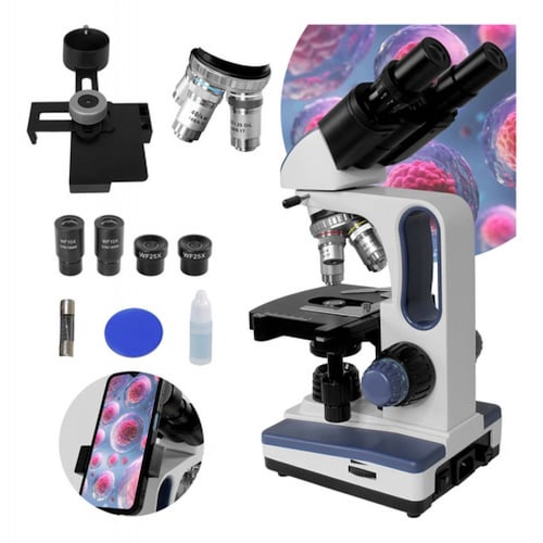 Microscopio Binocular Acromatico 10x-100x Profesional