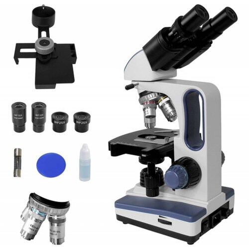 Microscopio Binocular Acromatico 10x-100x Profesional