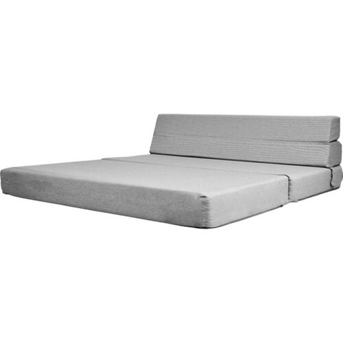Sofa Cama Futon Plegable Modular Sala Mueble 3 En 1 Gris
