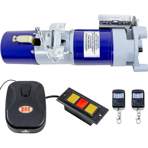 Kit Motor Cortina Roll Enrollable Porton 300kg 2 Controles