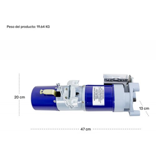 Kit Motor Cortina Roll Enrollable Porton 300kg 2 Controles